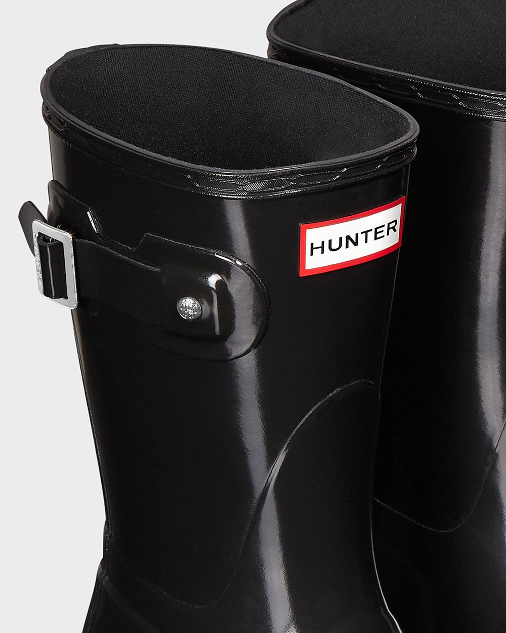 Hunter Original Gloss Short Rain Boots - Shop Womens Black - WJIYFM123